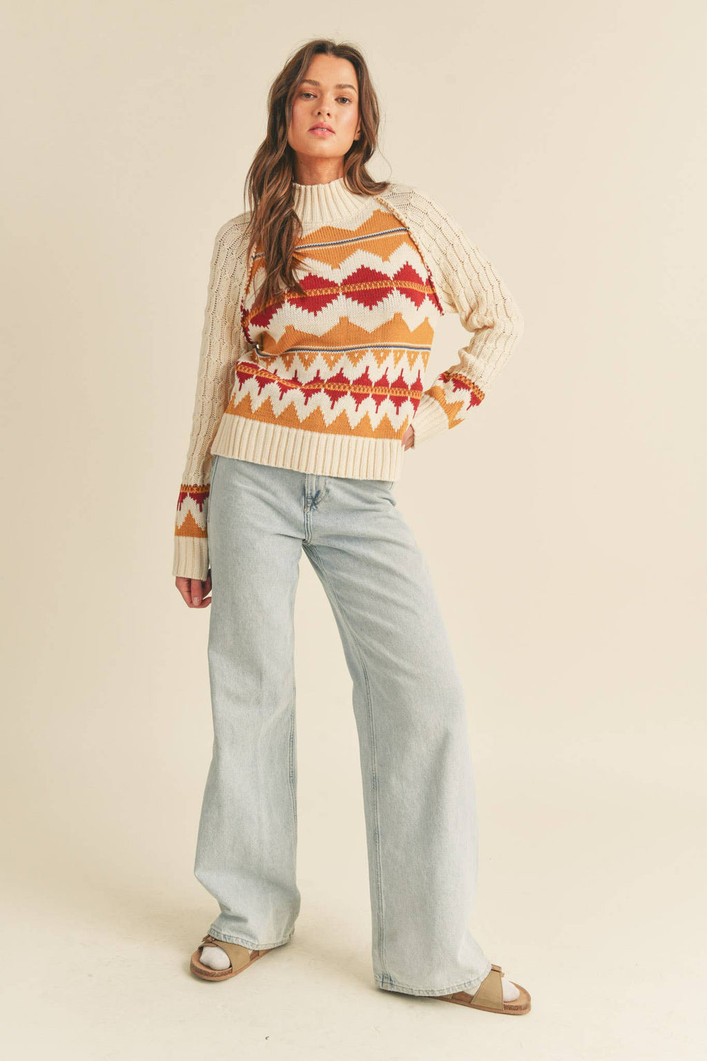 FAIR ISLE TURTLENECK SWEATER
