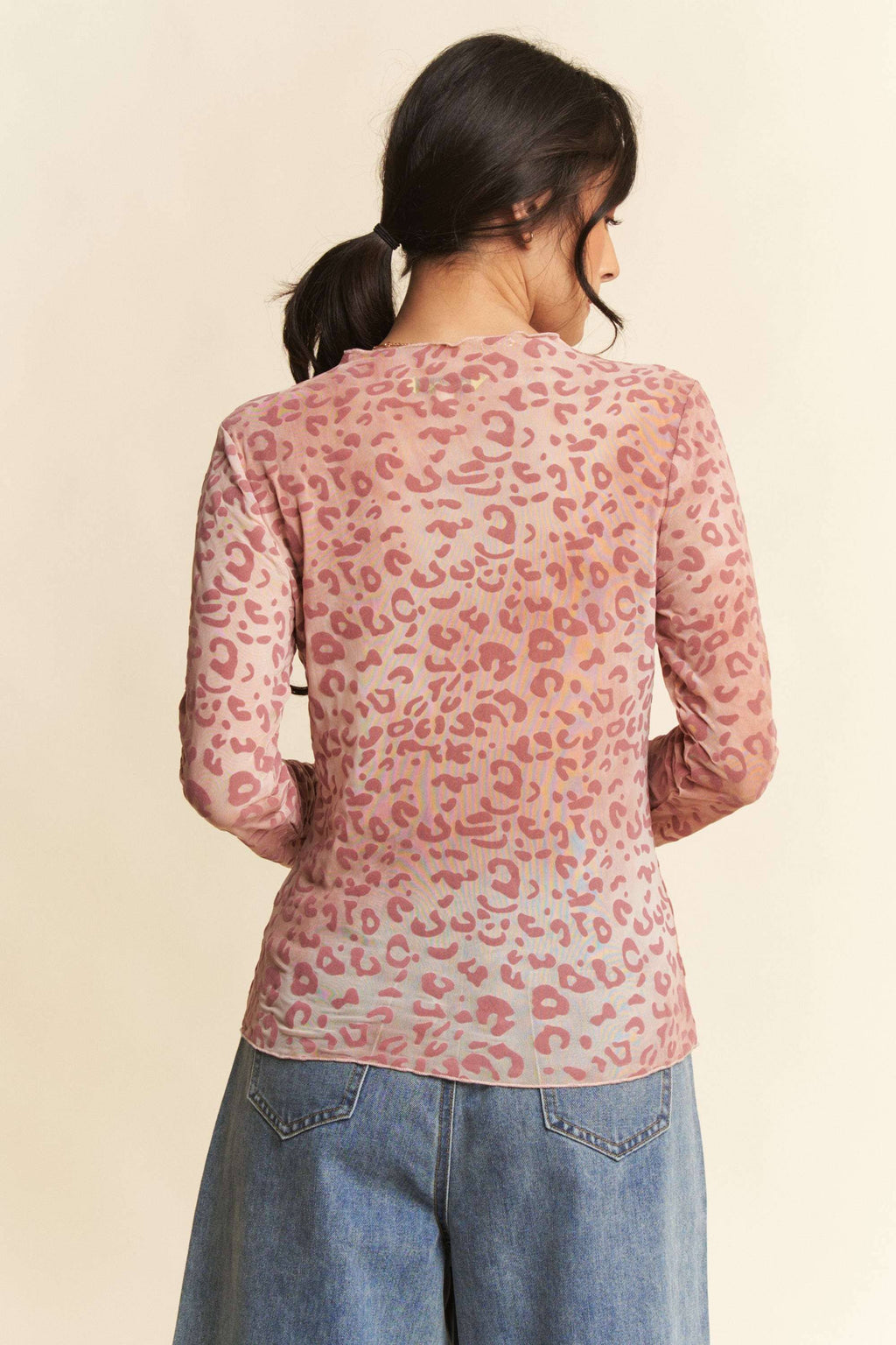 PLUS LEOPARD PRINT TEXTURED LAYERING TOP