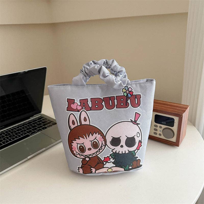 👜 “Labubu Charm” Cartoon Monster Cute Handbag – Portable Bucket Bag