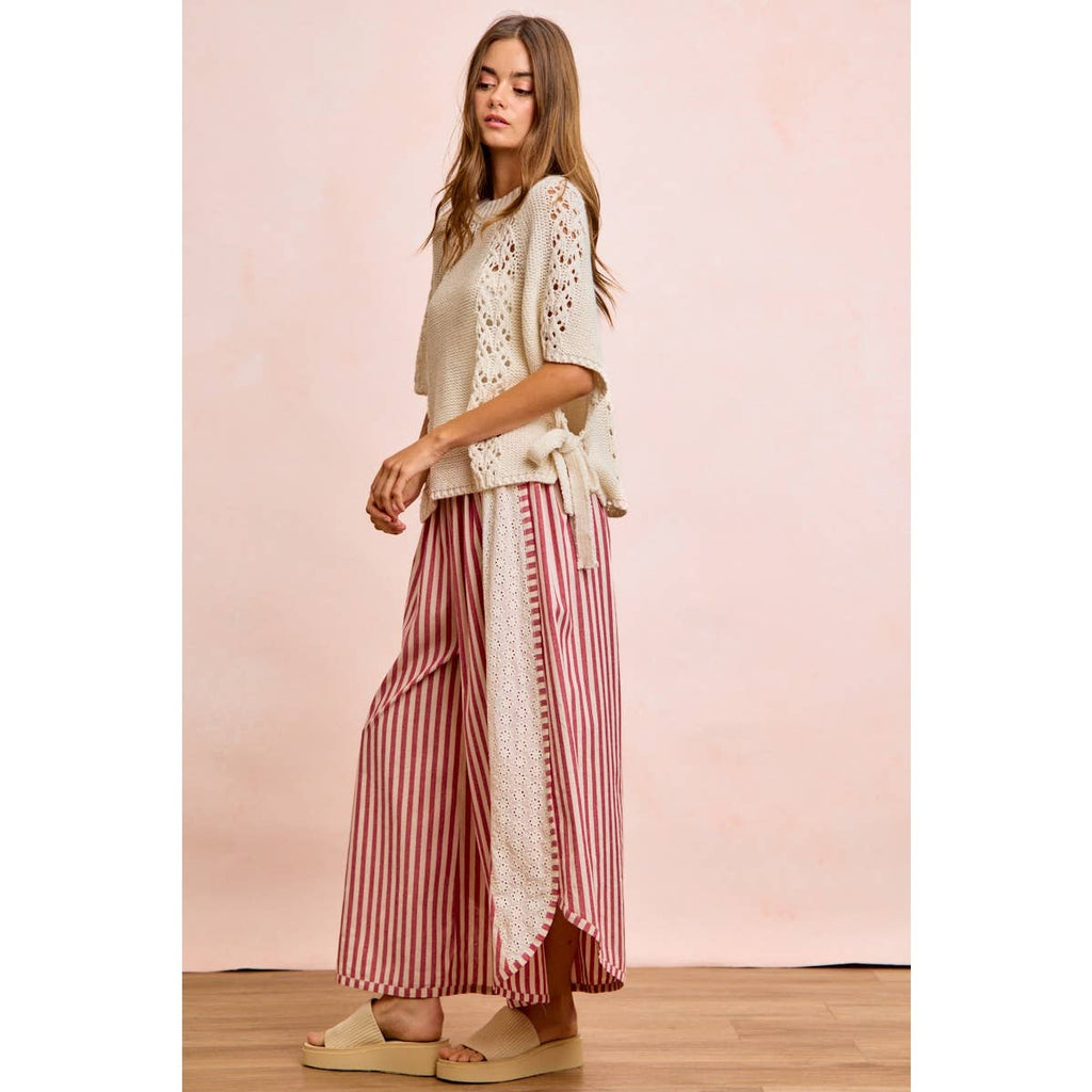 STRIPED WIDE LEG