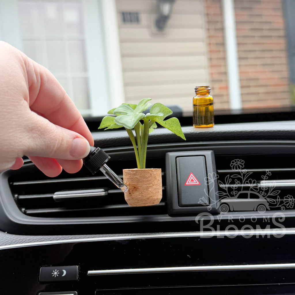 Monstera Vent Clip Car Air Freshener Diffuser (Reusable)