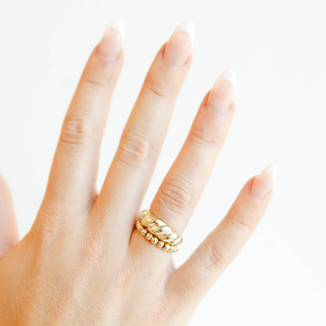 Lauren Beaded Band in Gold