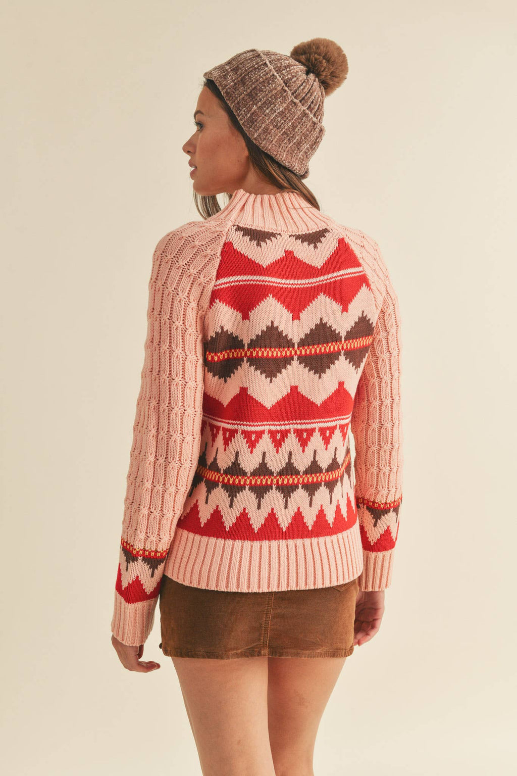 FAIR ISLE TURTLENECK SWEATER