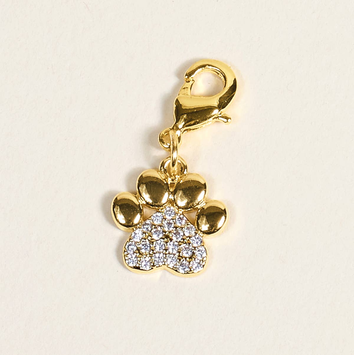 Jewelry Charm Gold–Dazzled Paw Print
