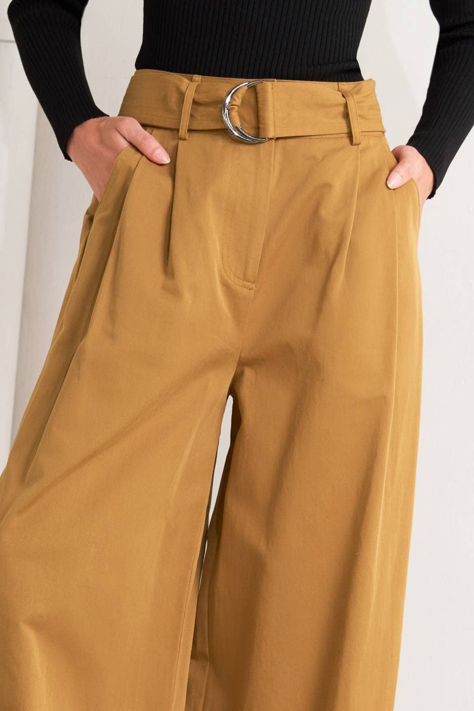 A solid woven pant - FP1343 CAMEL