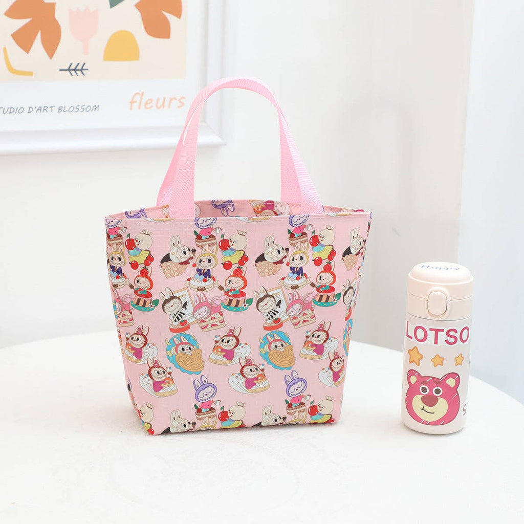🍱 “Labubu Delight” Cute Monster Waterproof Lunch Box Storage Bag