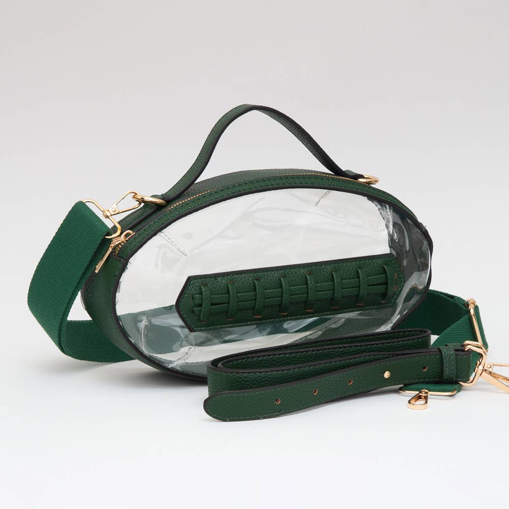 Football Shaped Transparent Crossbody Bag