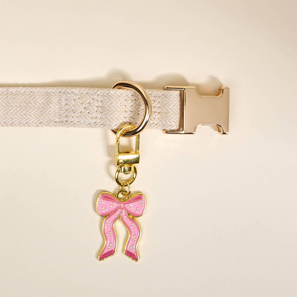 Pawfect Collar Charm–Bow Pink