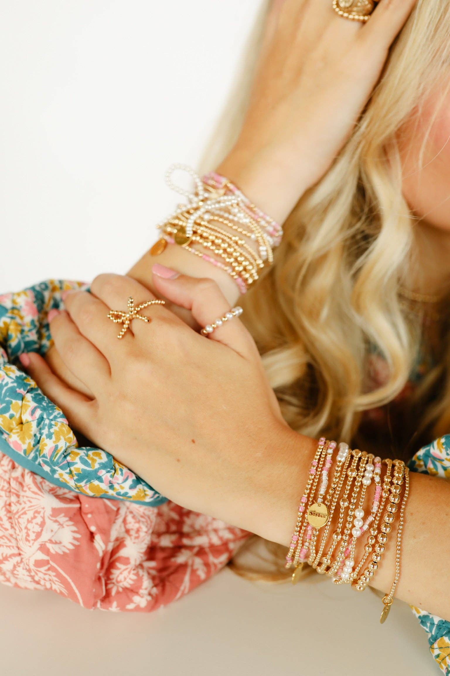 Cross Cutout Charm Bracelet