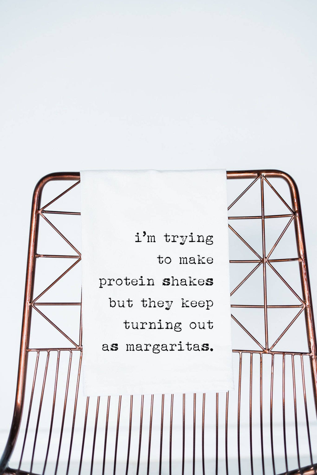 *NEW Funny gift towel Protein Shake to Margaritas