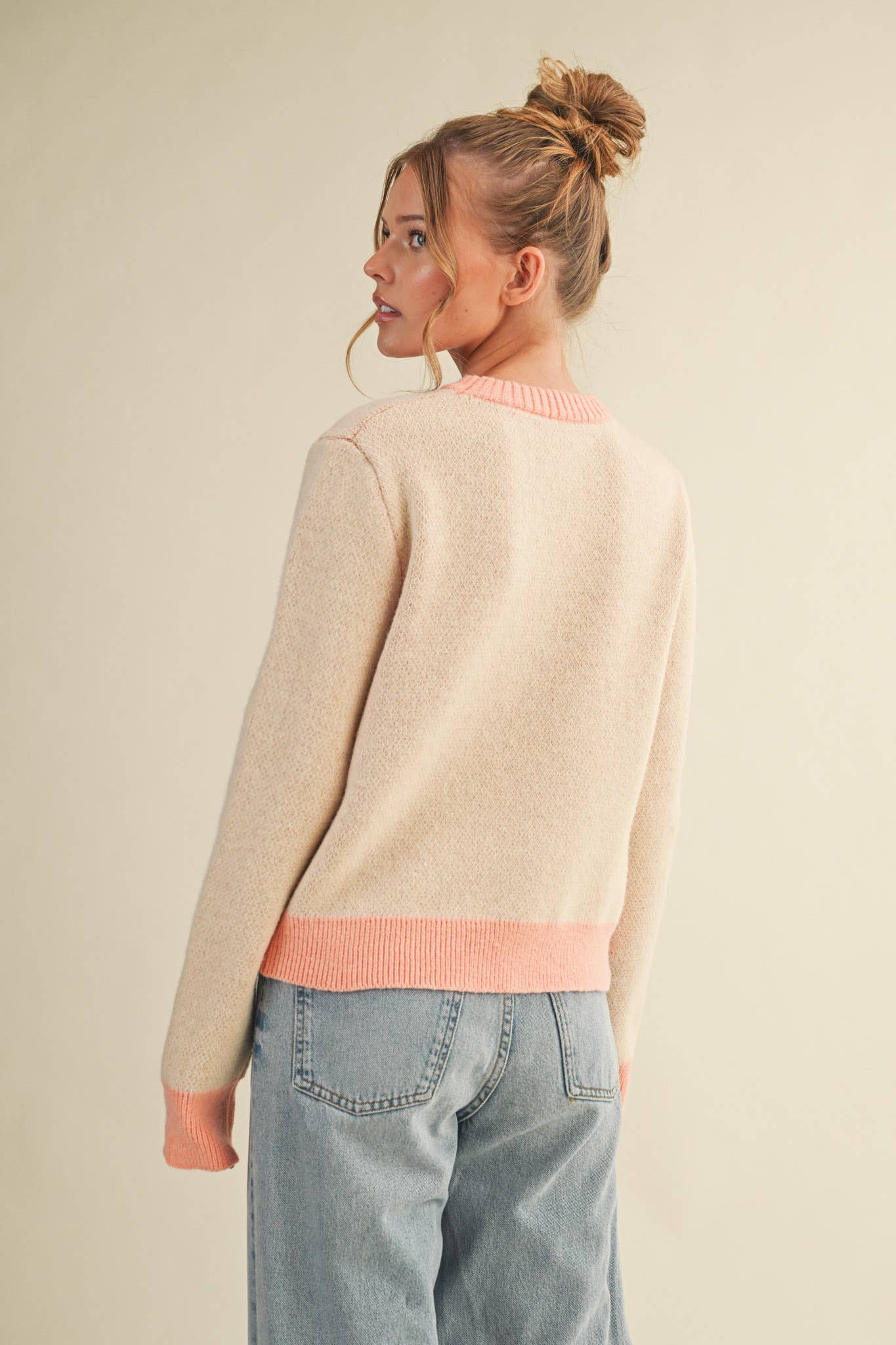 FLORAL KNIT SWEATER