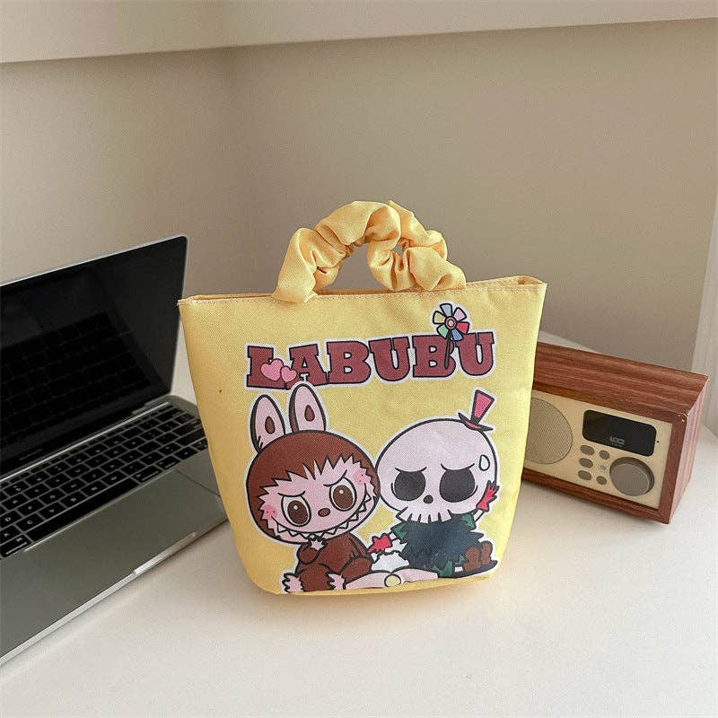 👜 “Labubu Charm” Cartoon Monster Cute Handbag – Portable Bucket Bag