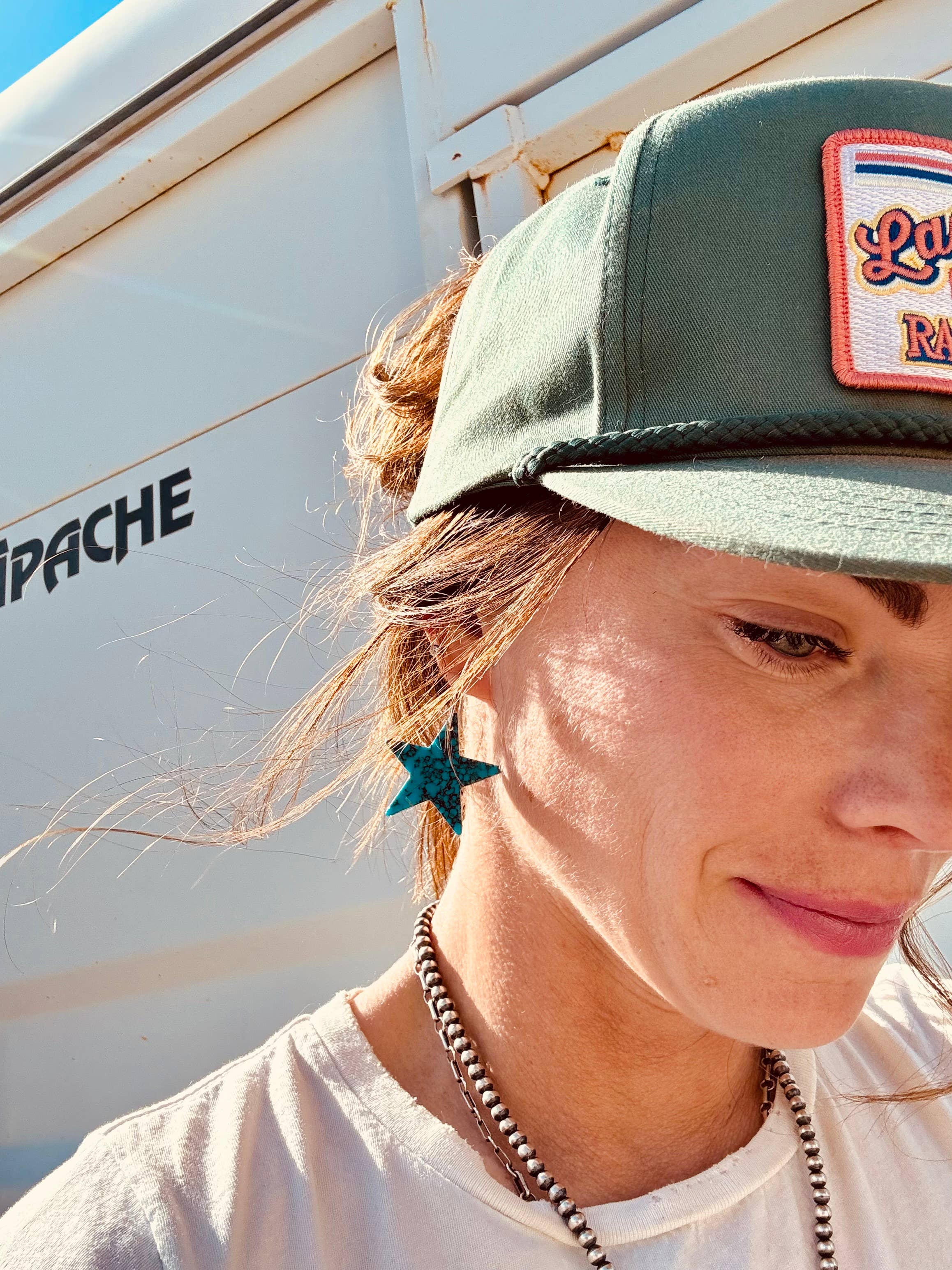 Turquoise Star Earrings/Star Earrings/Western Earrings