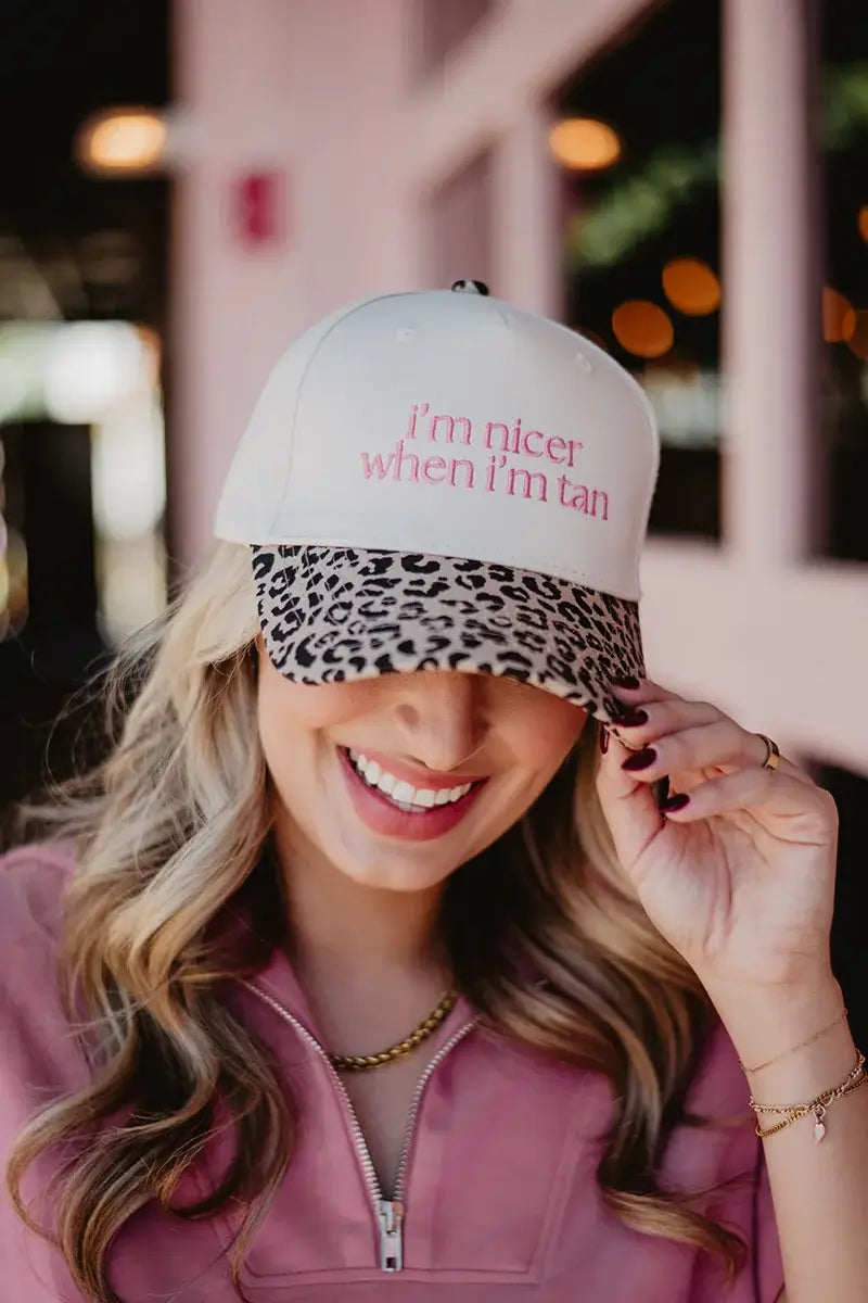 I'm Nicer When I'm Tan Two-Toned Vintage Hats Grad Gift Idea