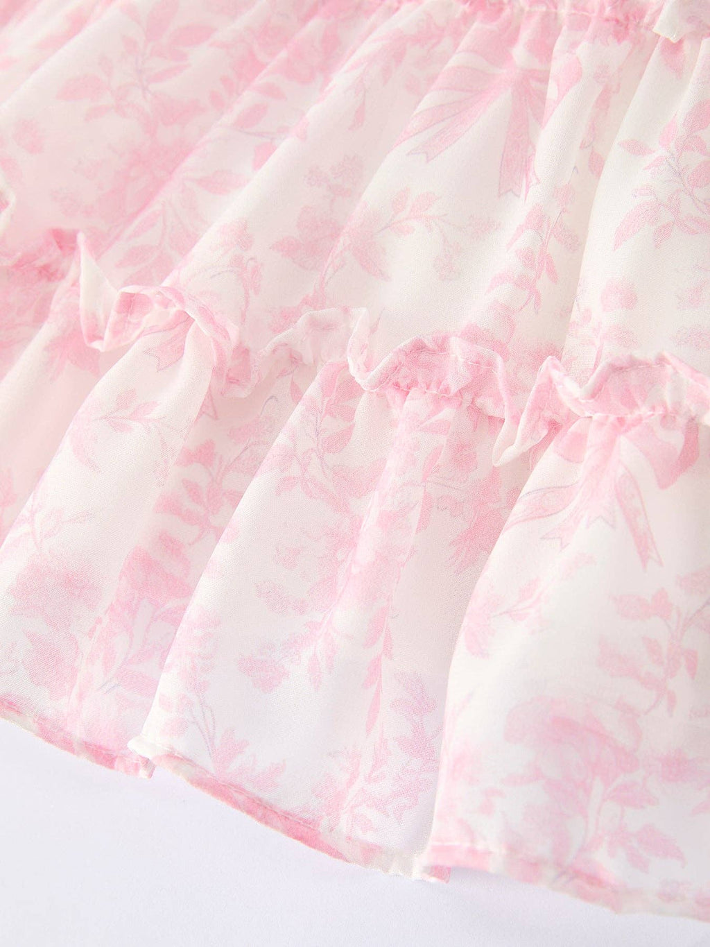 Summer Sweet Smocked Bow Ruffle Girl Dress