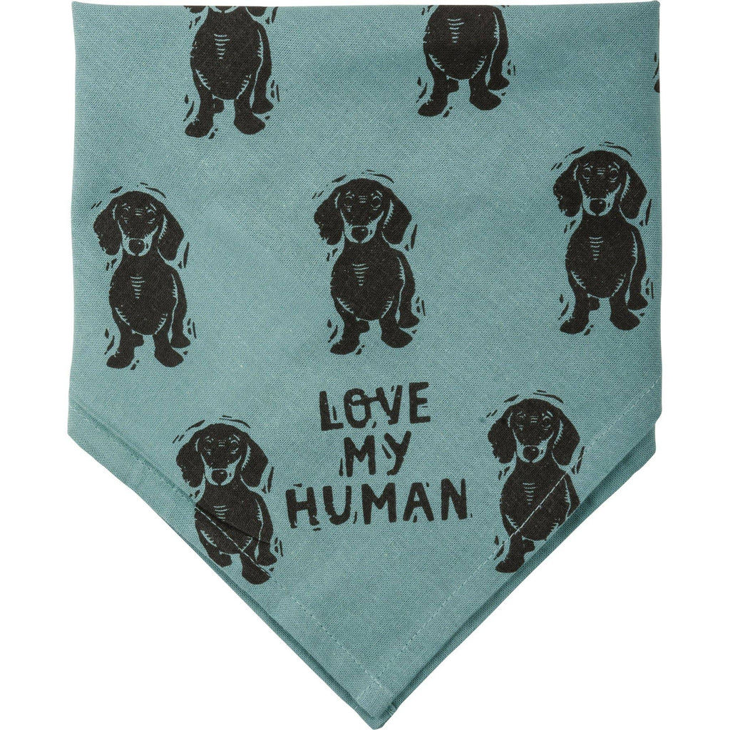 Dachshund/Love My Human Small Pet Bandana