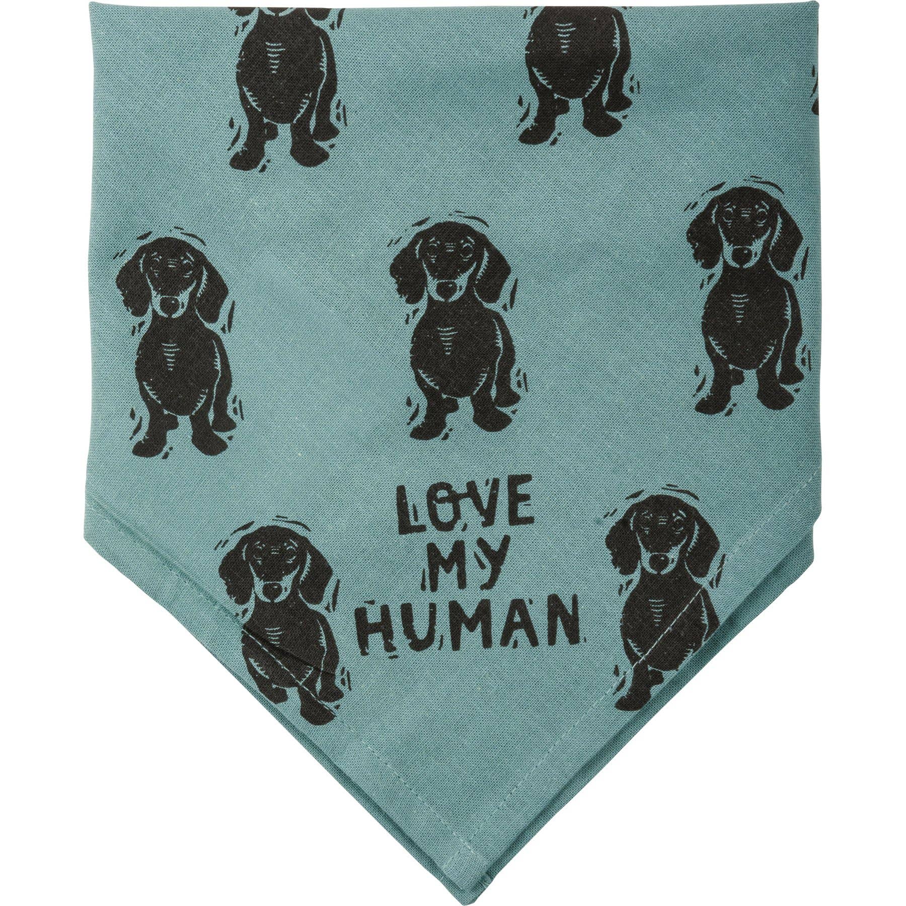 Dachshund/Love My Human Small Pet Bandana