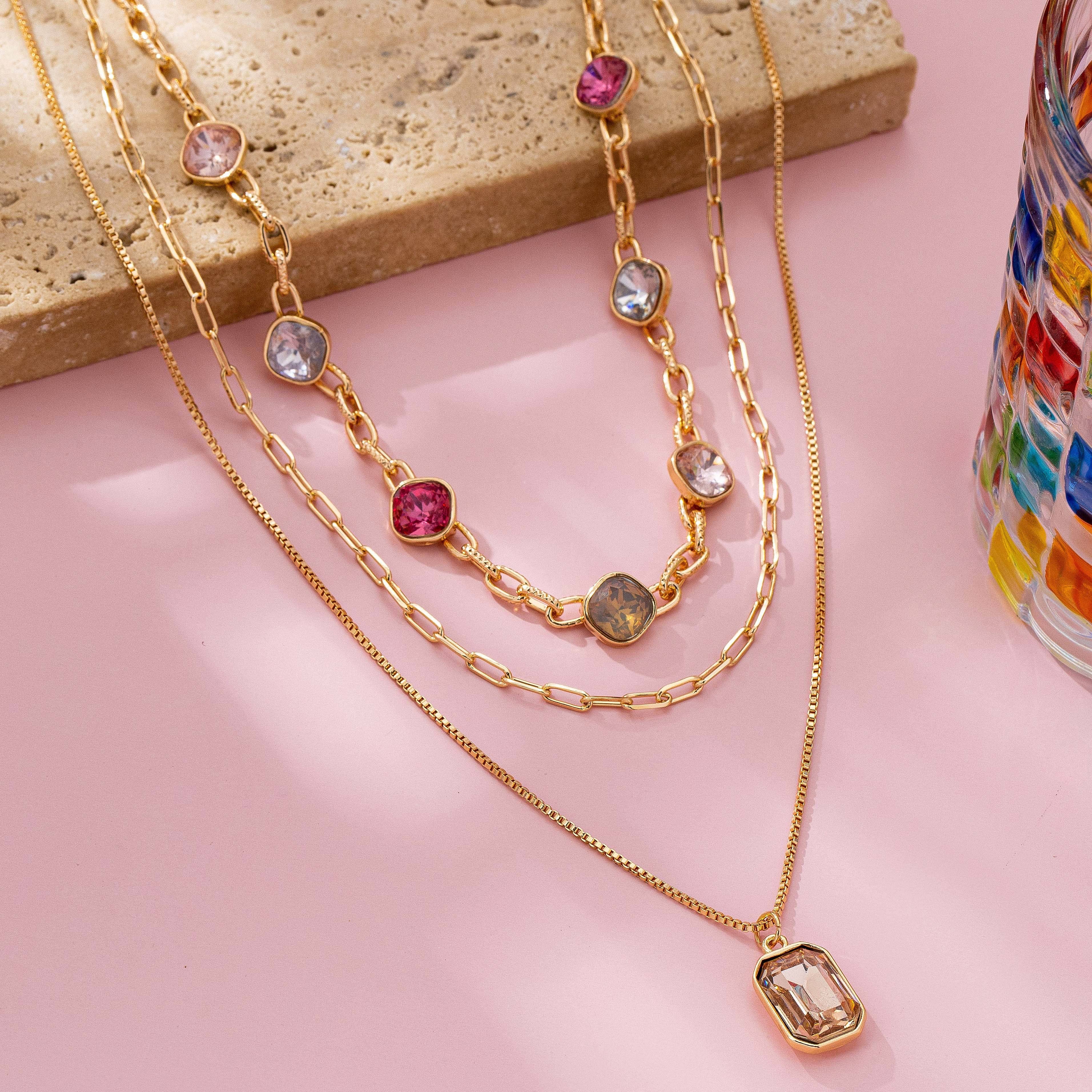 Layered Jeweled Necklace