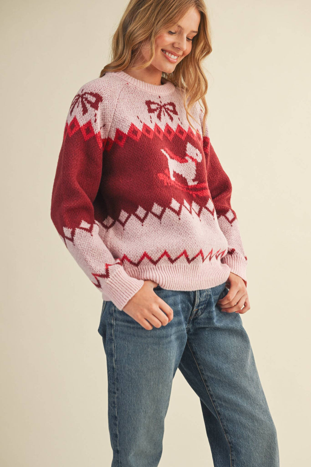 DOG MOTIF SWEATER PULLOVER