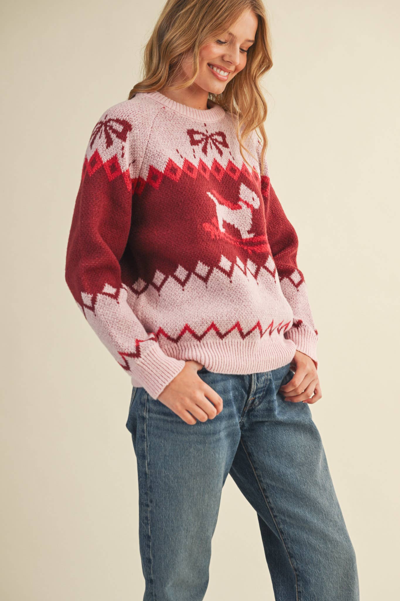 DOG MOTIF SWEATER PULLOVER