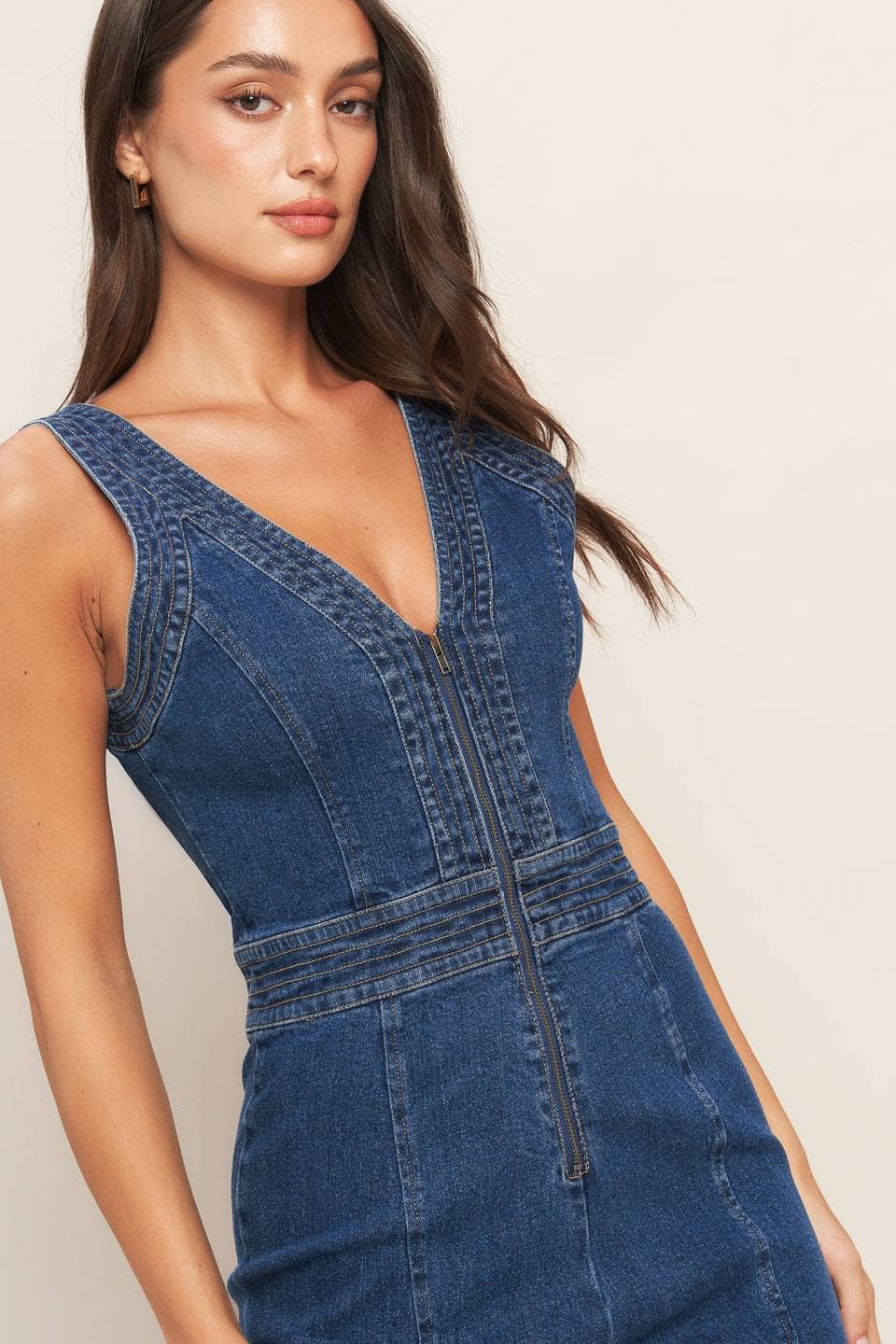 washed denim jumpsuit