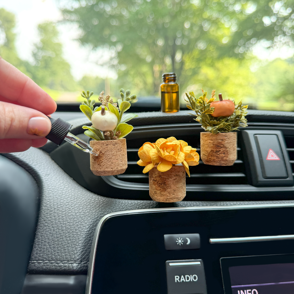 Fall Plant Vent Clip Car Air Freshener Diffuser Reusable