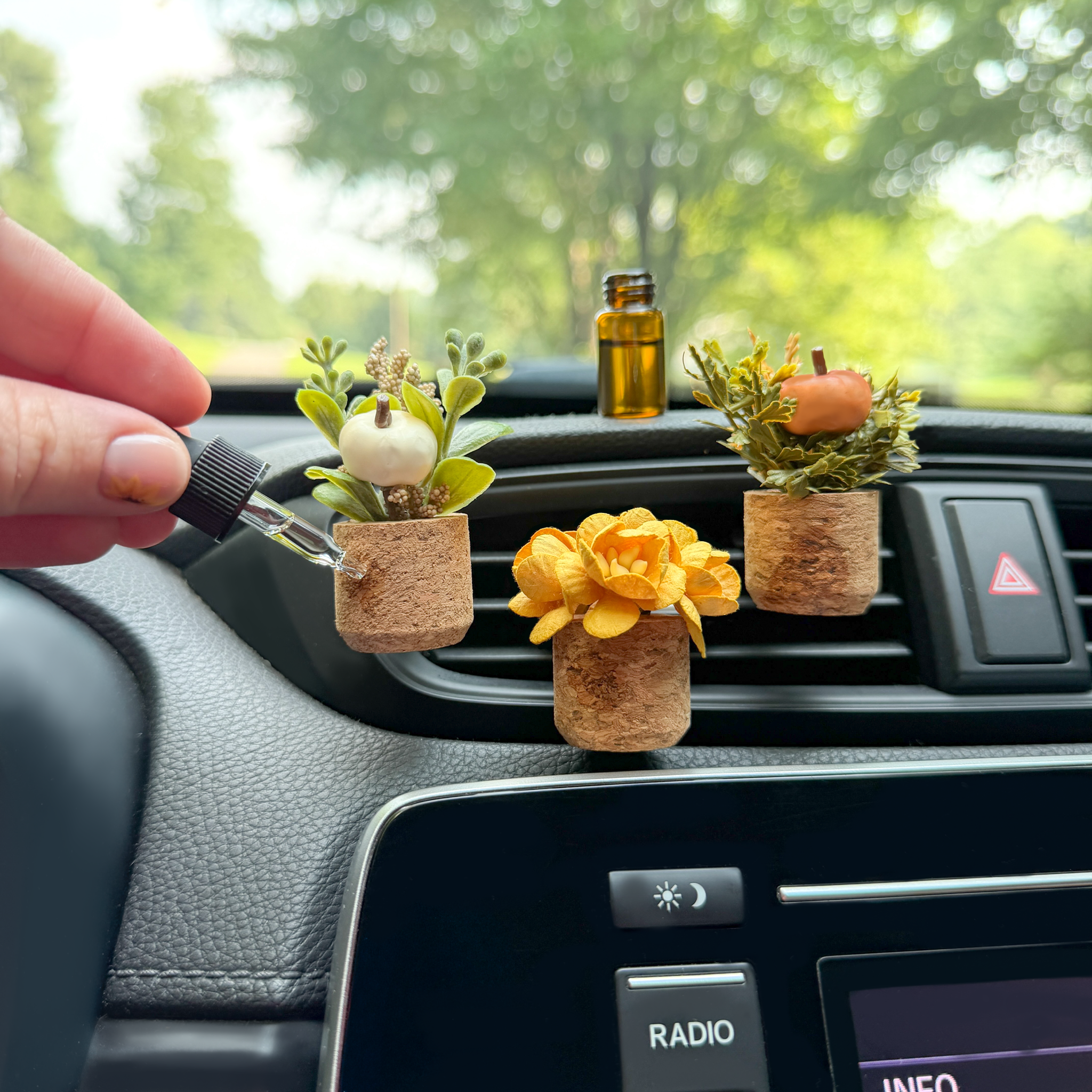 Fall Plant Vent Clip Car Air Freshener Diffuser Reusable