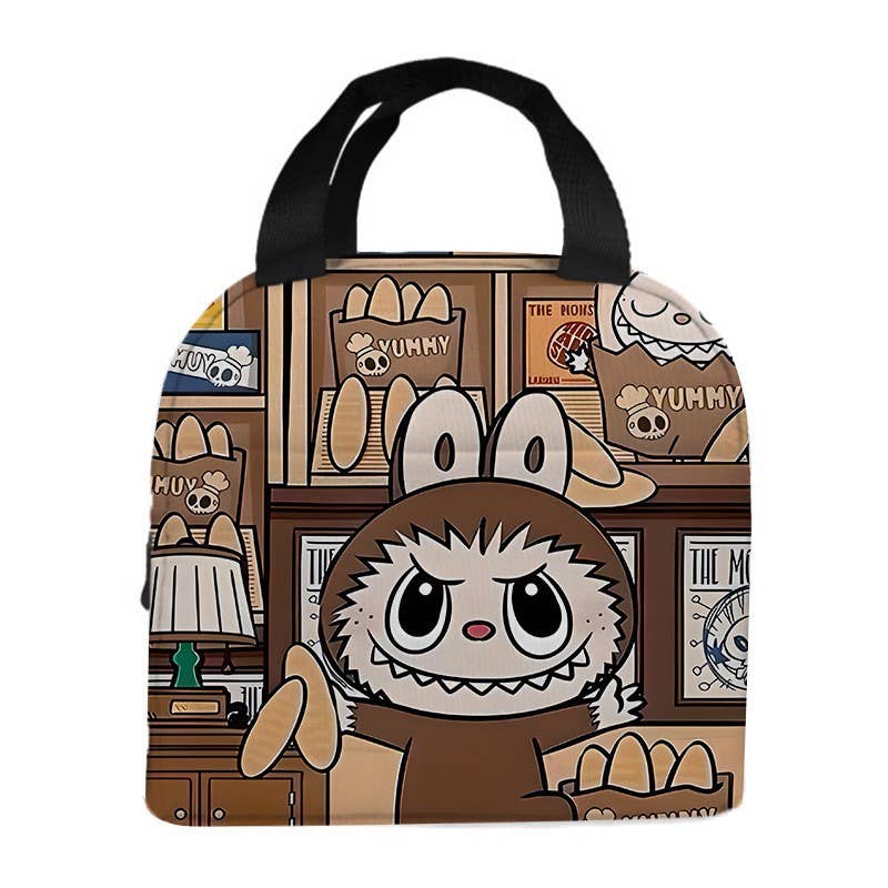 Cute monster lunch bag Aluminum Foil Insulation Bag