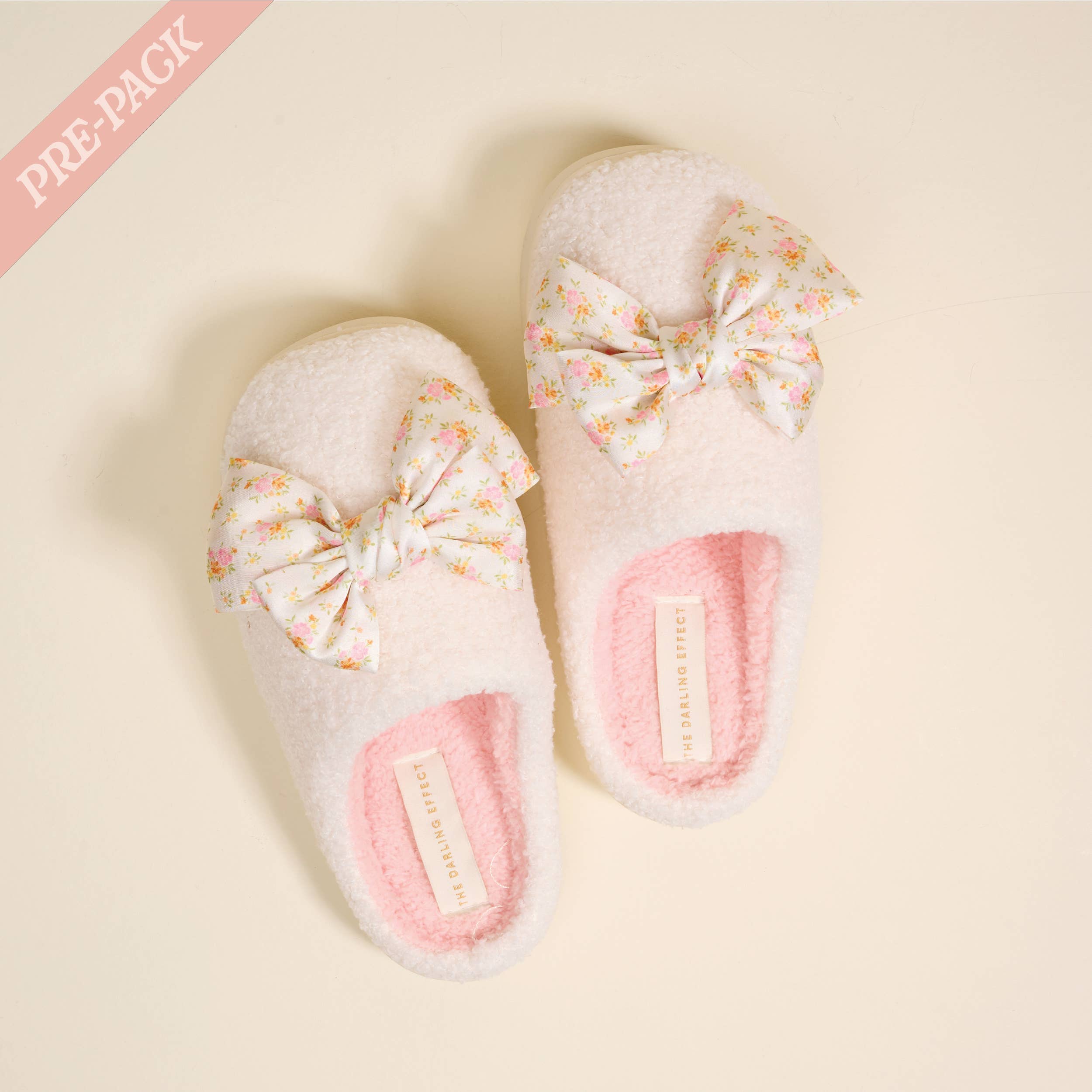 Fuzzy Slippers–Betty Bow Endless Daydream Cream Pre-Pack