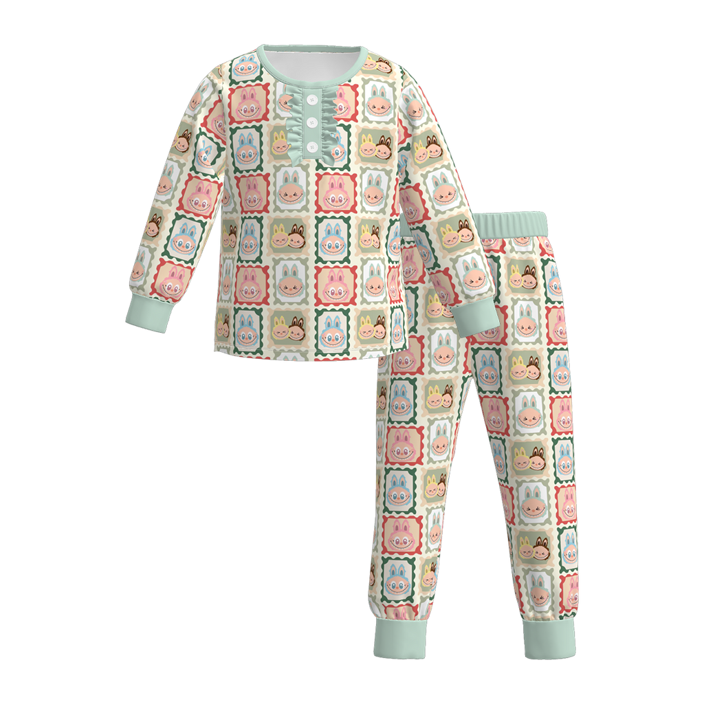Cute monster printed pajamas sleepwear for kids