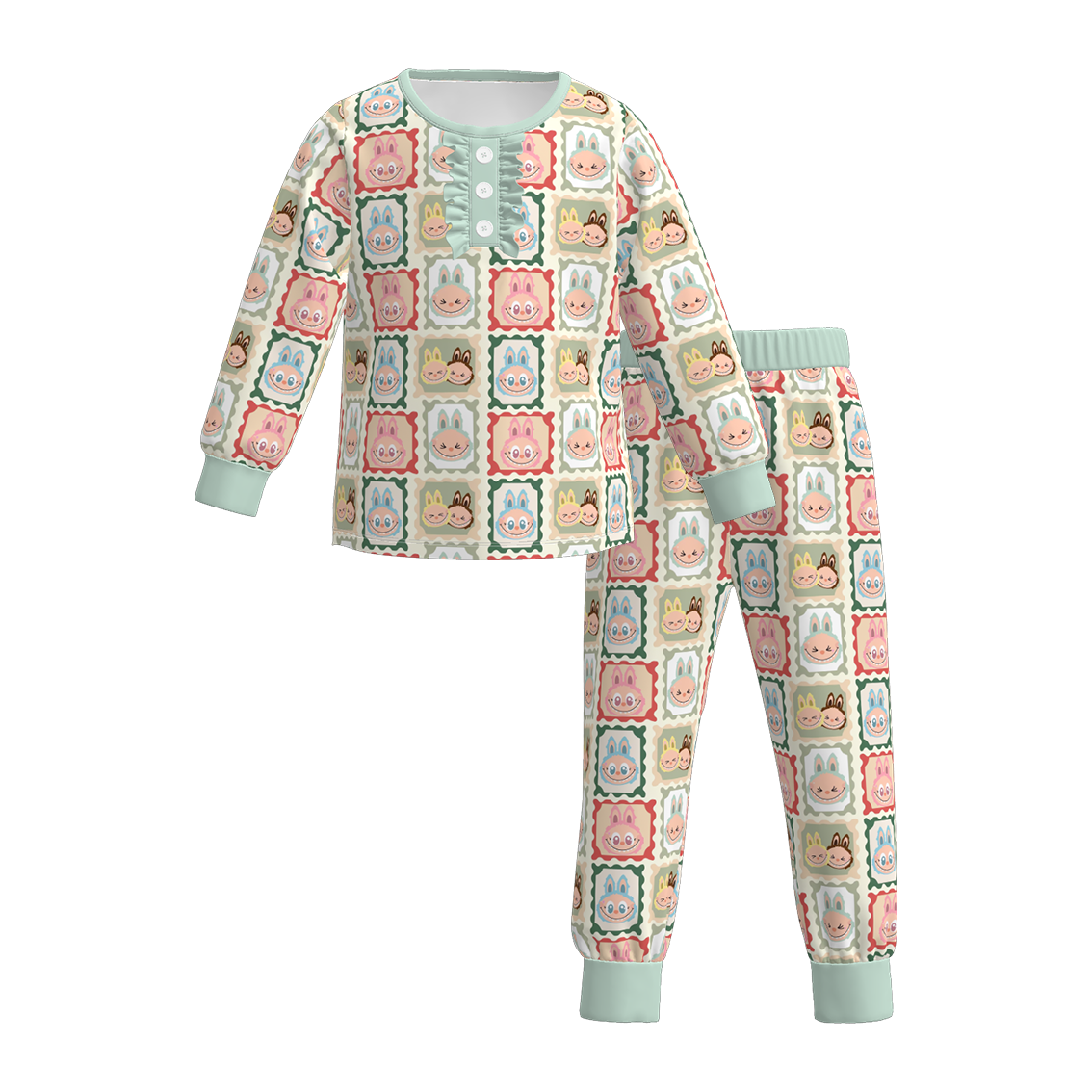 Cute monster printed pajamas sleepwear for kids