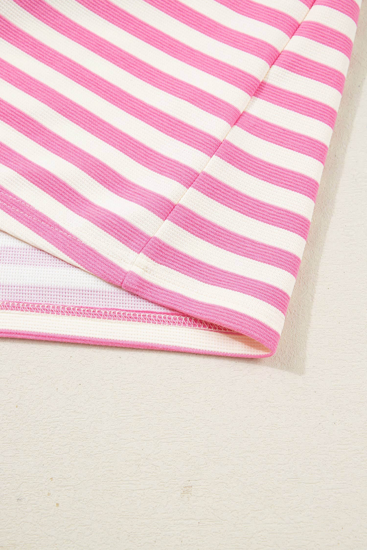 Striped Quarter-Zip Sleeveless Top & Skort Set