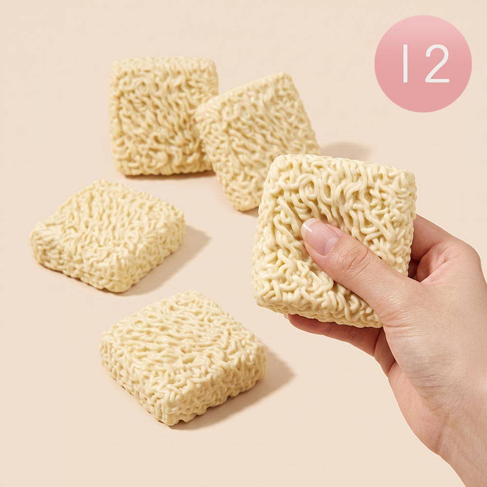 12PCS - ASMR Crunchy Noodle Squeeze Squishy Stress Relief Toy