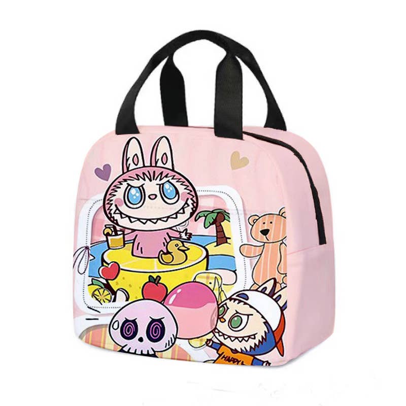 Cute monster printed Insulated Lunch Bag
