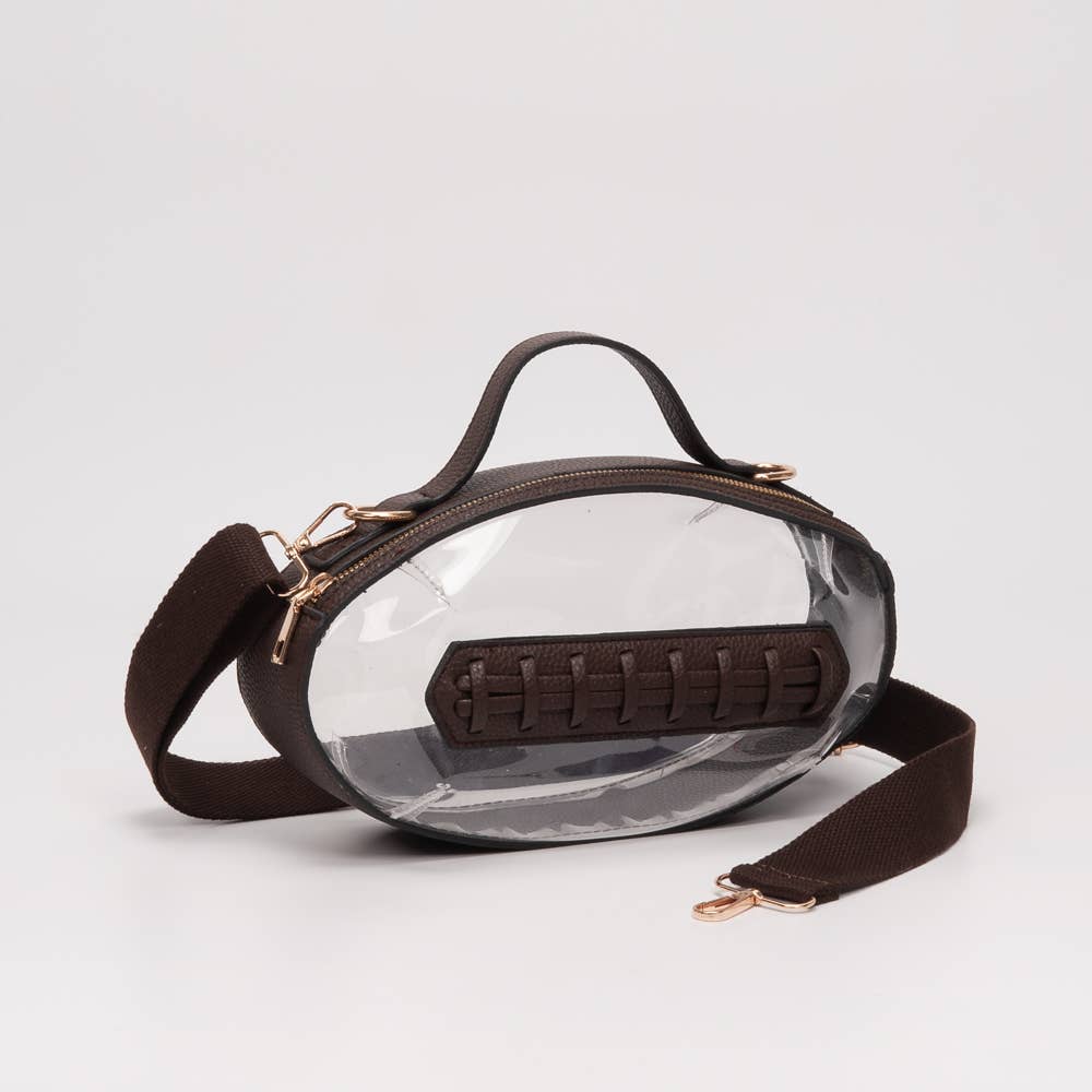 Football Shaped Transparent Crossbody Bag
