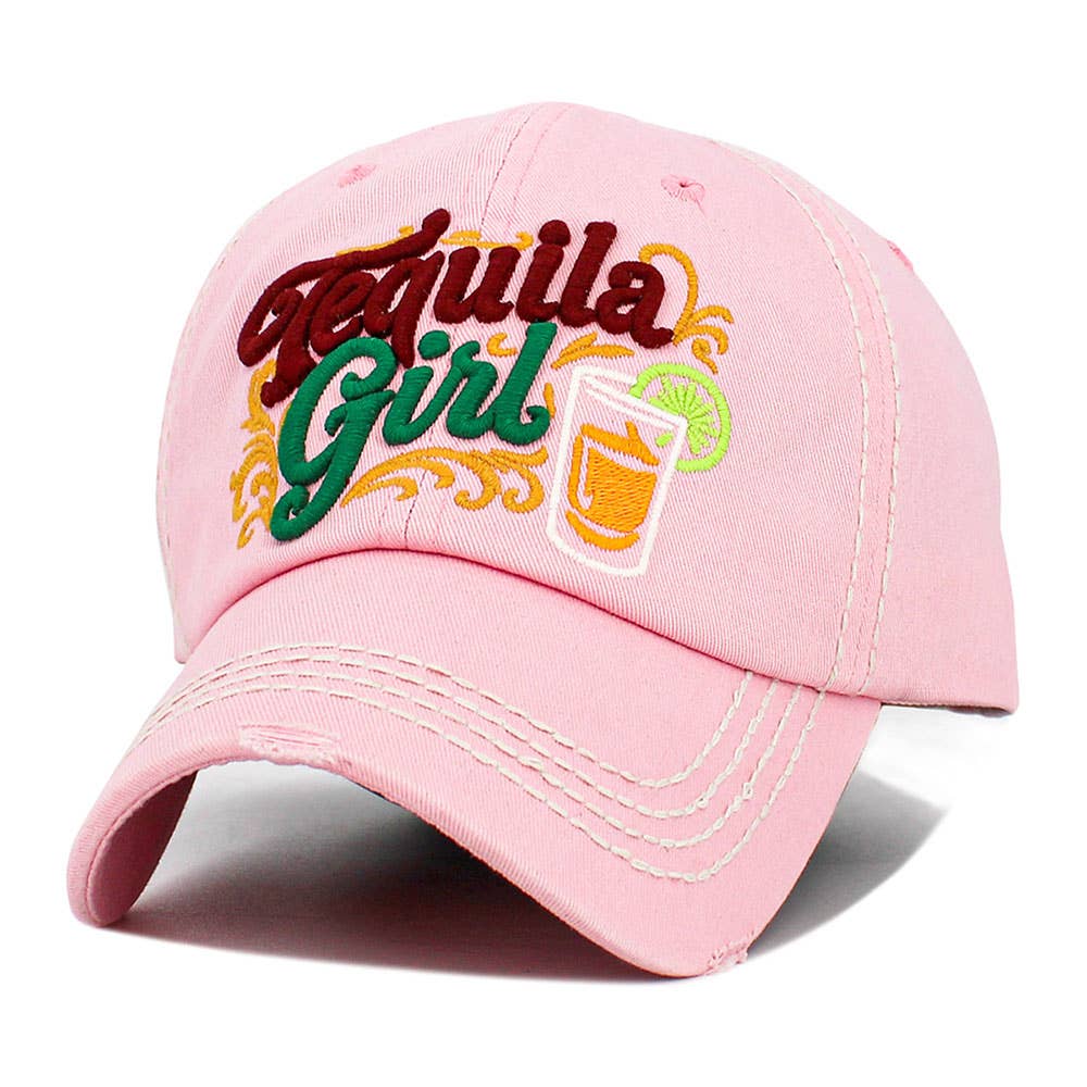 TEQUILA GIRL Embroidered Vintage Baseball Cap