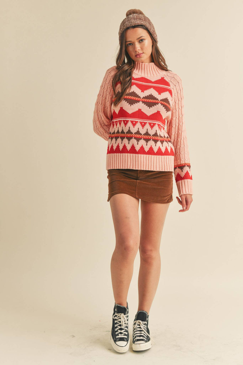 FAIR ISLE TURTLENECK SWEATER