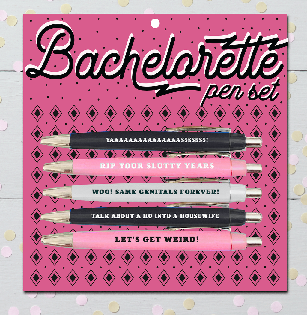 Bachelorette Pen Set (gifts, pens, friends)