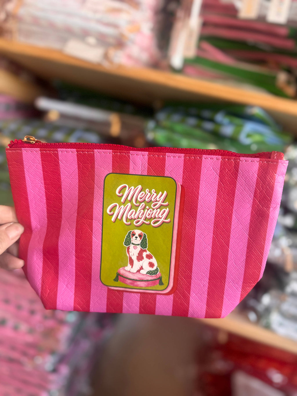 Mahjong Christmas Merry Mahjong Gift Crinkle Bag Spaniel