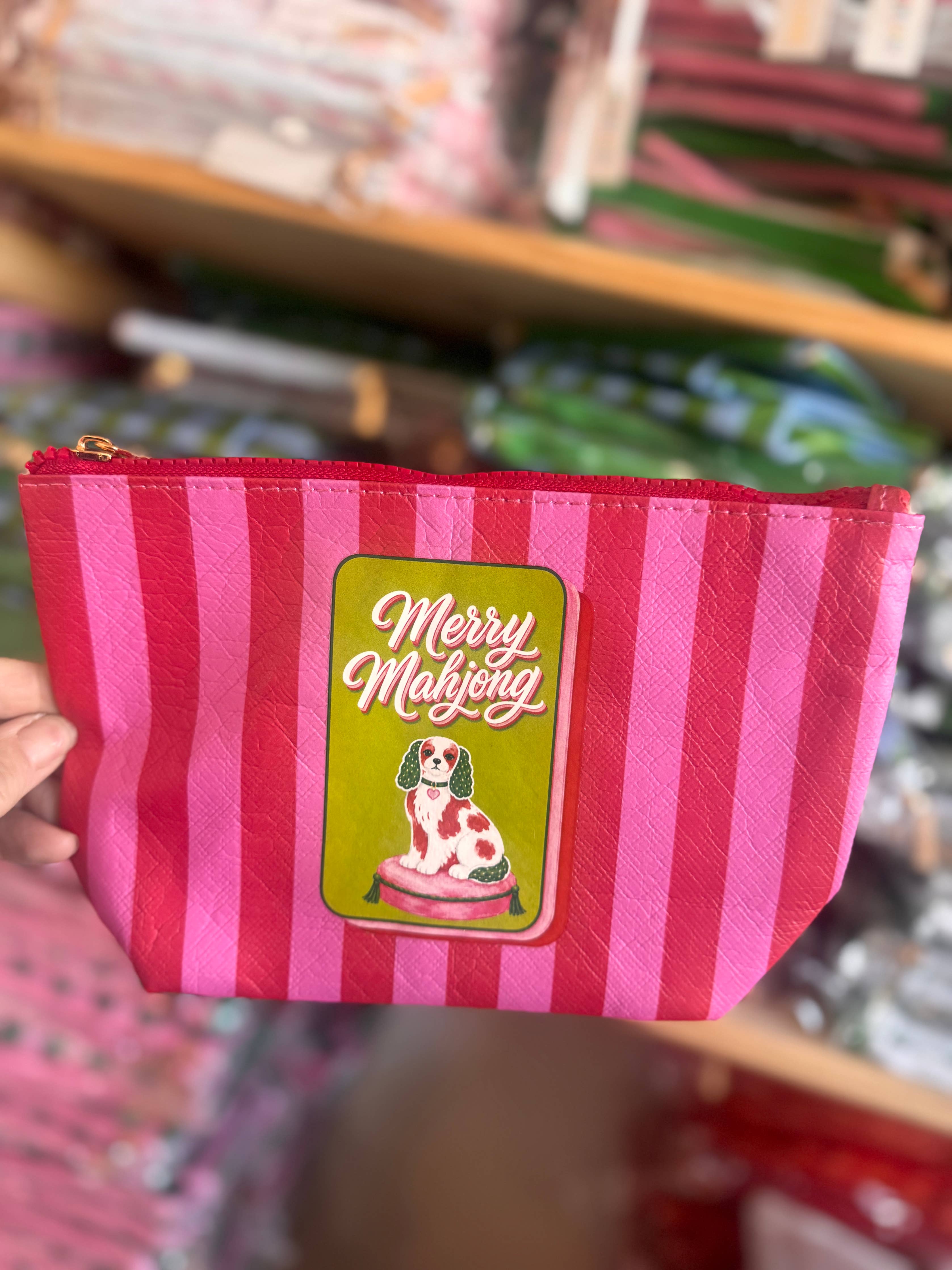 Mahjong Christmas Merry Mahjong Gift Crinkle Bag Spaniel