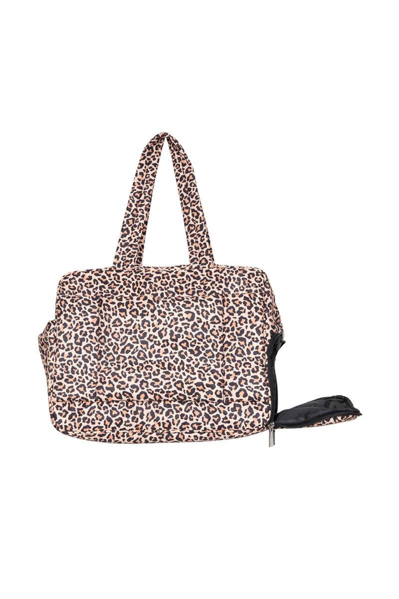 Brown Leopard Wholesale Overnight Bag