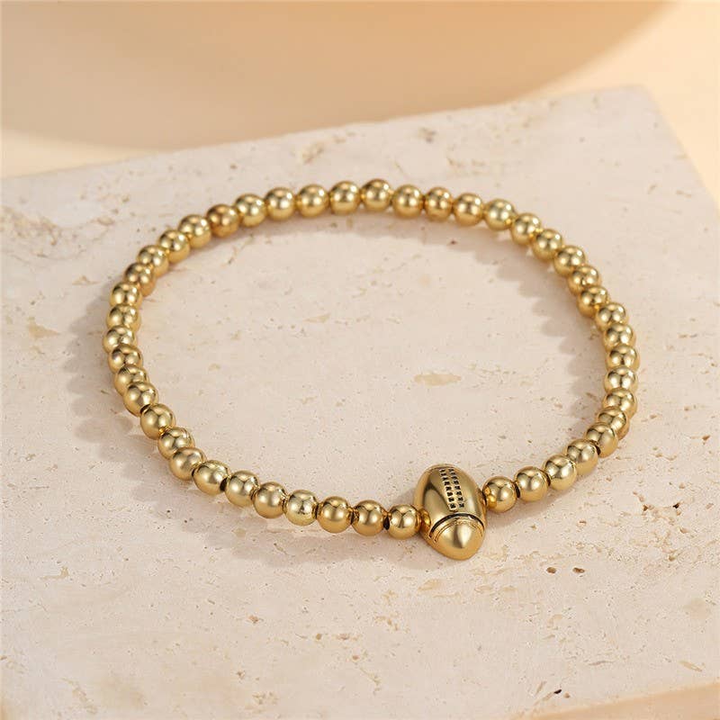 GAME DAY FOOTBALL BASEBALL BALL CHAIN BRACELET