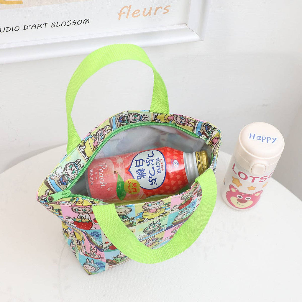 🍱 “Labubu Delight” Cute Monster Waterproof Lunch Box Storage Bag