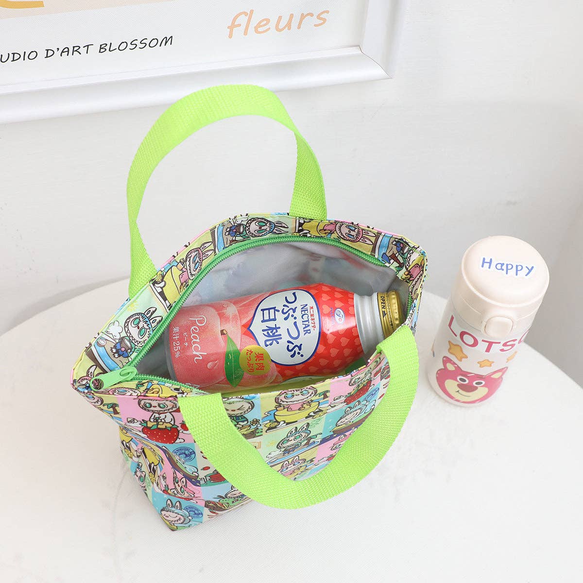 🍱 “Labubu Delight” Cute Monster Waterproof Lunch Box Storage Bag