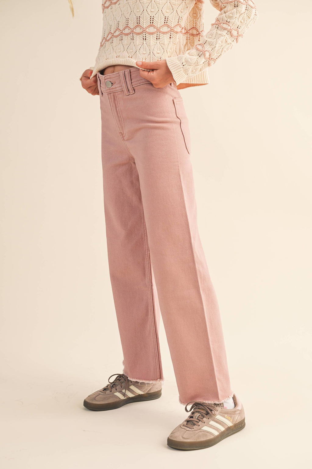 TWEEN KIDS GIRLS WIDE LEG DENIM PANTS