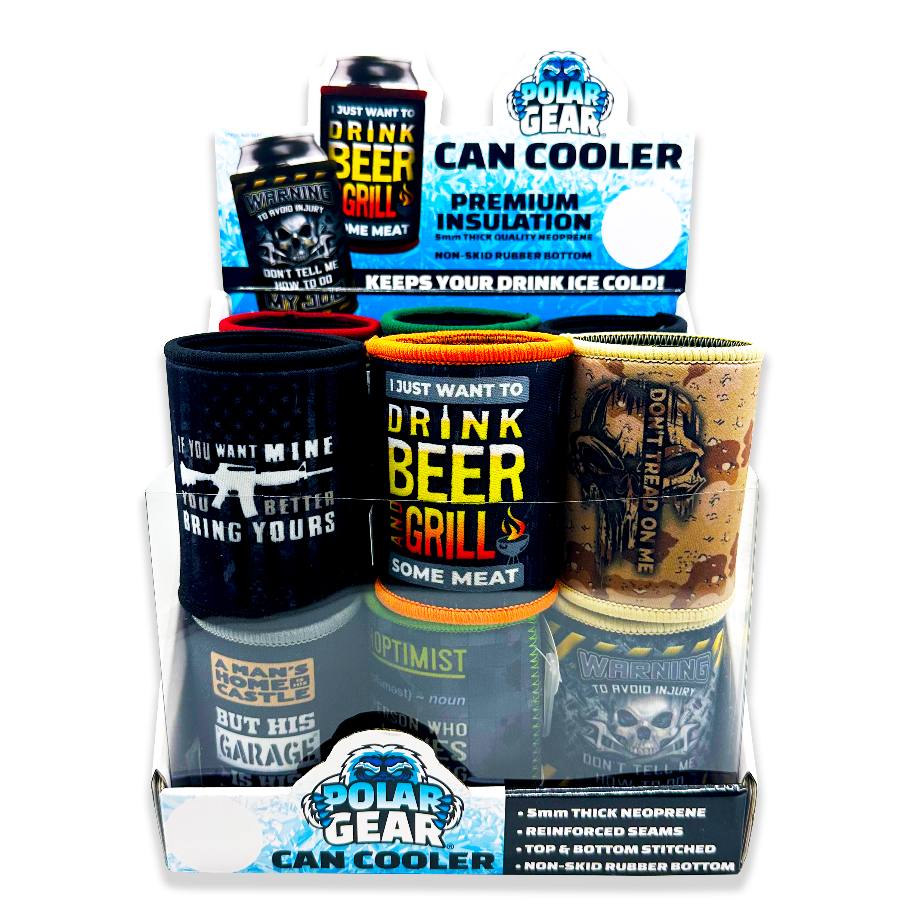 Polar Gear Premium Neoprene Can Cooler - 12/Display