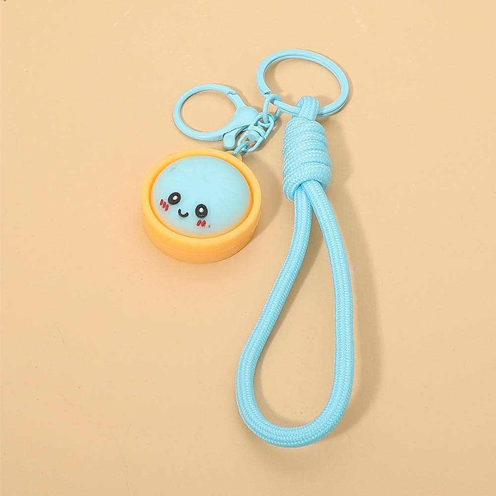 12PCS - Cute Bao Bun Dumpling Bag Charm Keychains