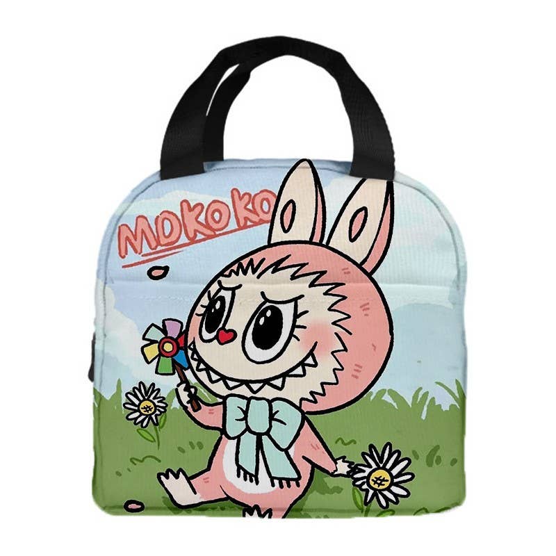 Cute monster printed Insulated Lunch Bag