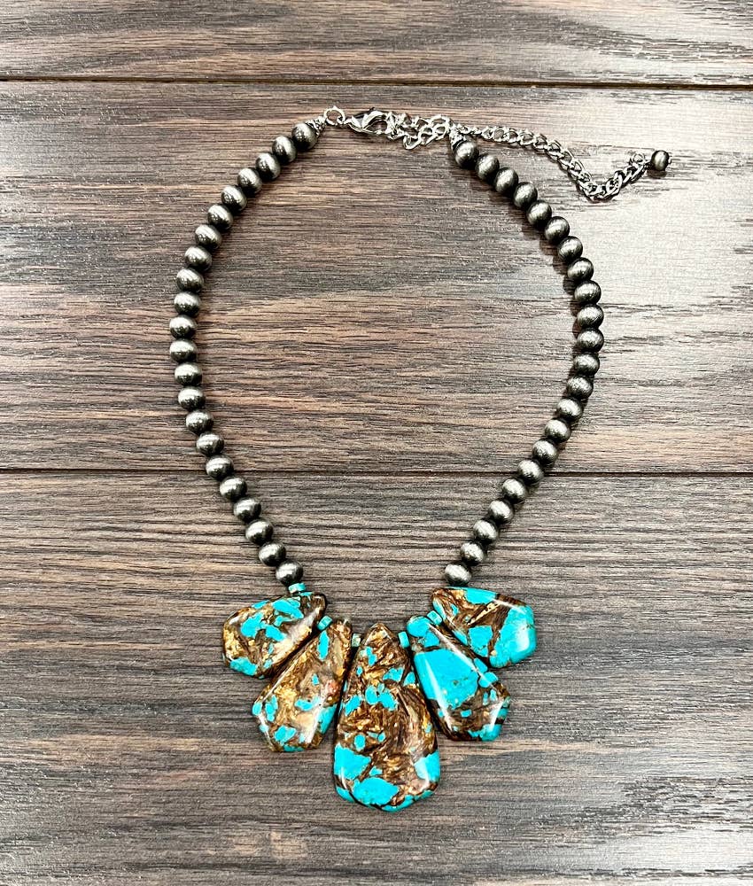 739067, Handmade Navajo Gemstone Necklace