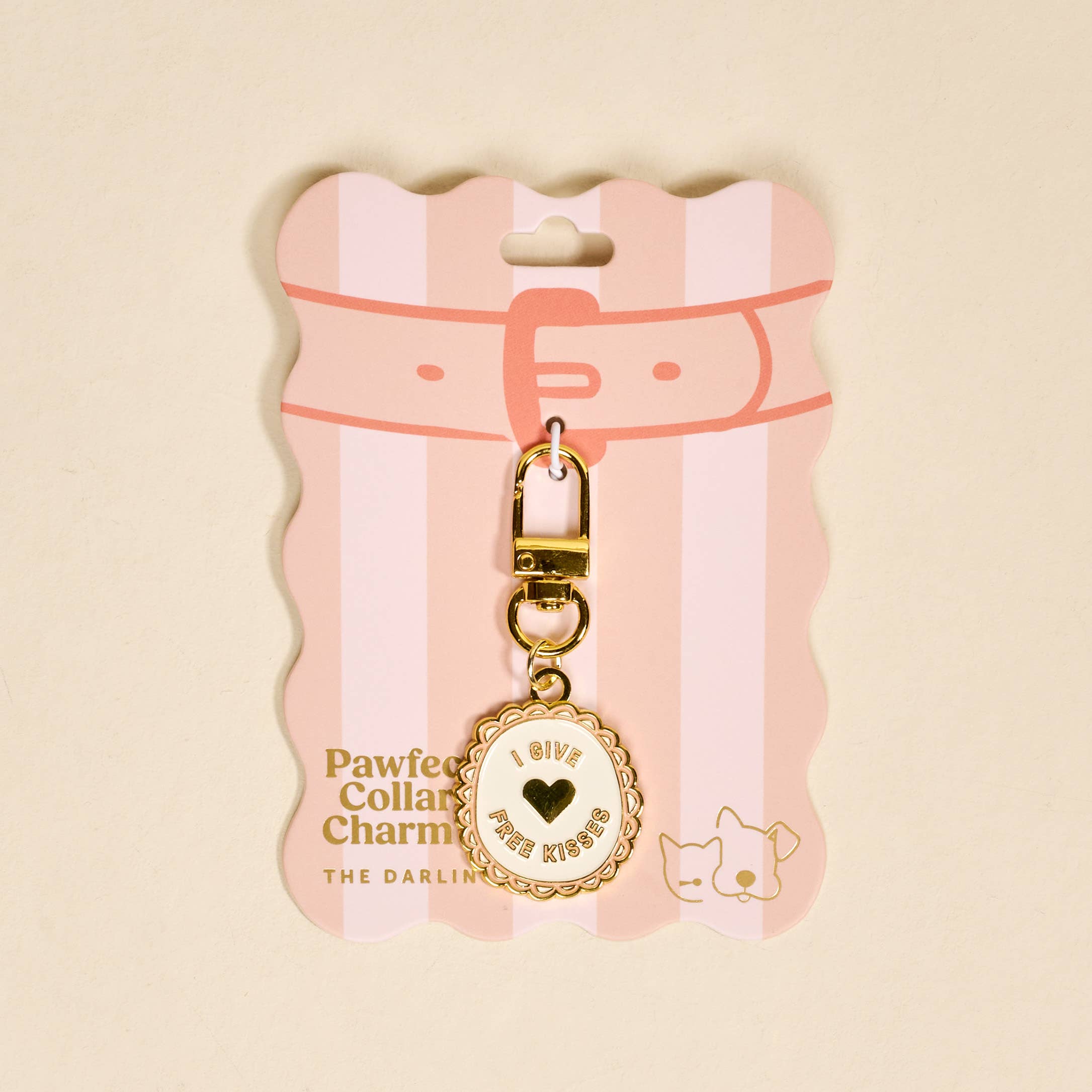 Pawfect Collar Charm–Free Kisses